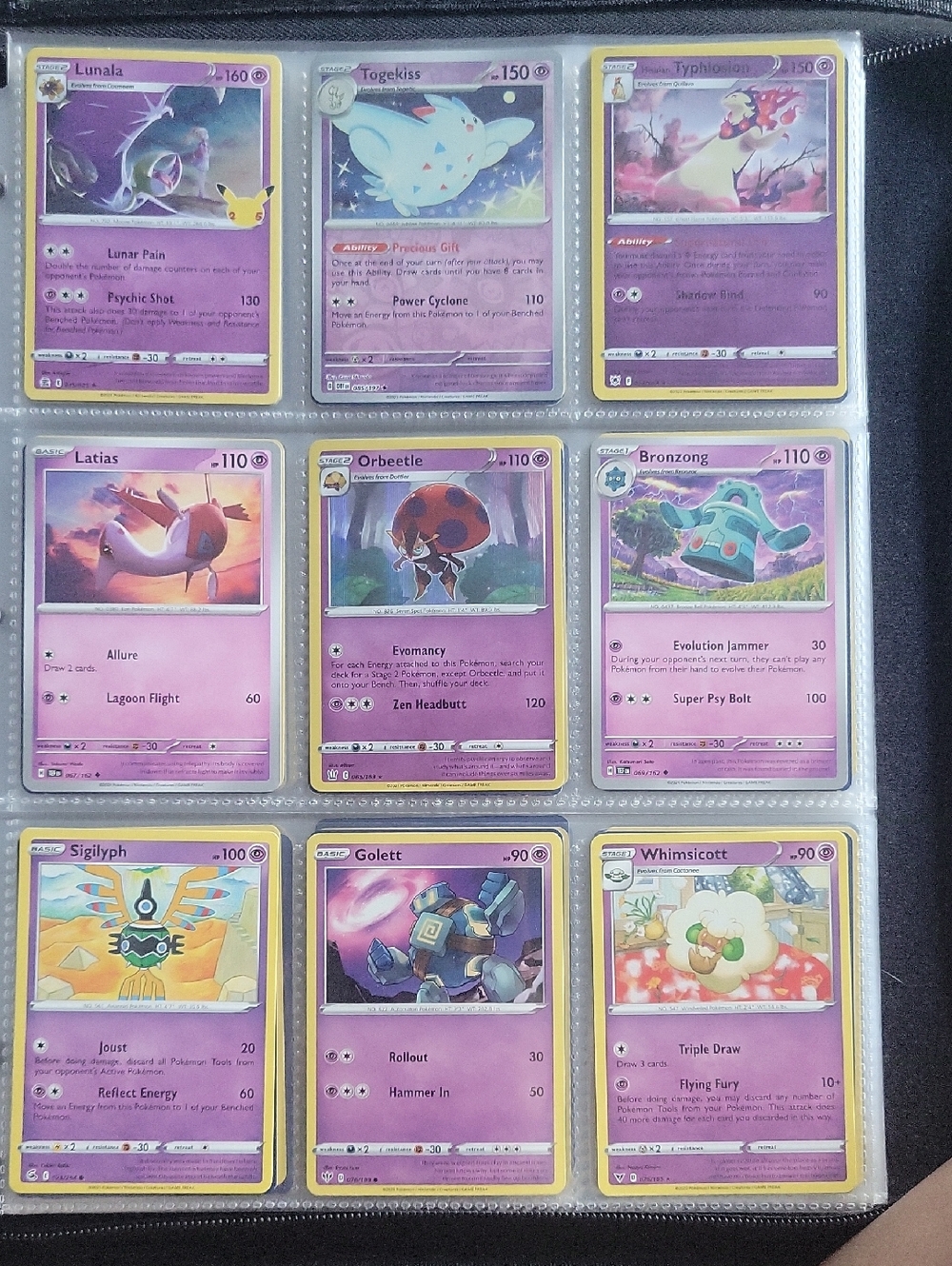 Pokemon Purple Psychic-Type Card Collection